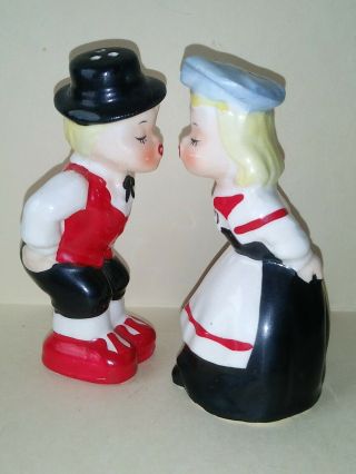 Antique 1956 A/1286/1 Napco Boy & Girl Kissing Salt & Pepper Shakers Japan