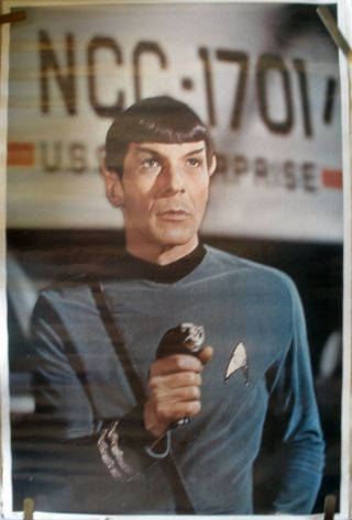 Rare Star Trek Leonard Nimoy Spock 1976 Vintage Tv Poster