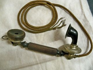 Antique Telephone Handset,  L.  M.  Ericsson,  Buffalo Ny