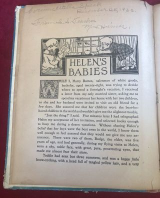 Antique Rare Hardback Book”HELEN ' S BABIES” J.  Habberton’s Young Folks Series 187 3