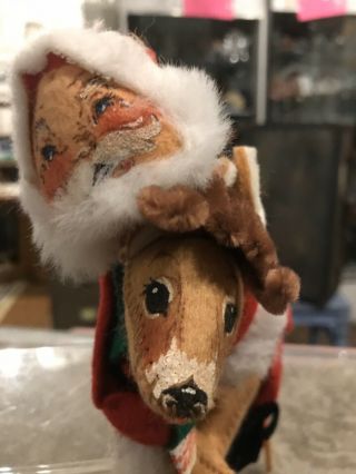 Vintage Anna Lee Doll Reindeer And Santa 3