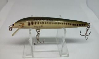 Vintage Bagley Bang O Lure 4 Little Bass On White Lb4 3 7/8 " All Brass Lure