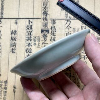 Chinese antique QING DYNASTY Bluish White porcelain dish 4 