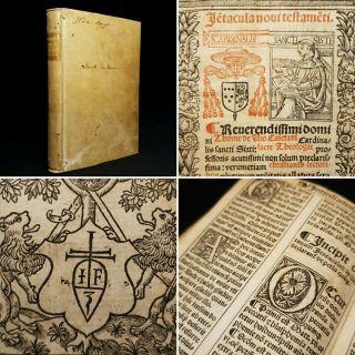 1537 Vellum Jĕtacula Noui Testamĕti Bible Commentary Caietano (tommaso) Rare