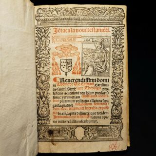 1537 Vellum Jĕtacula noui testamĕti BIBLE COMMENTARY Caietano (Tommaso) RARE 6