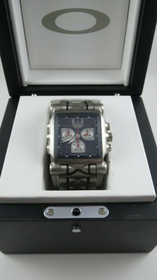 Oakley Minute Machine Watch Titanium Black Face,  Case 10 - 193 Rare