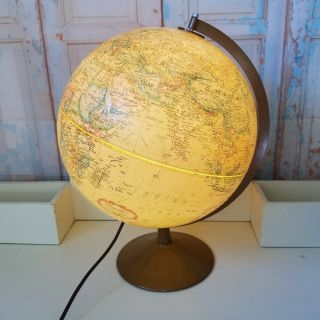 Vintage Replogle Globe - Light Up Heirloom World Globe 12 " 1990s
