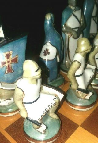VERY RARE VINTAGE RUSSIAN PORCELAIN CHESS SET BATTLE ON THE ICE 2