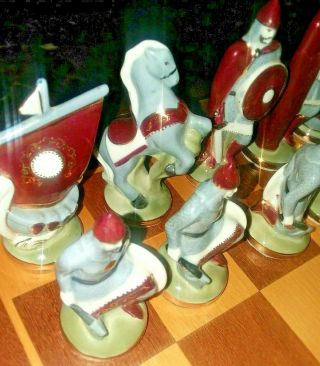 VERY RARE VINTAGE RUSSIAN PORCELAIN CHESS SET BATTLE ON THE ICE 5