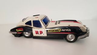 Rare Vintage Highway Patrol Tin Toy With Sparks Old Red China Car Mf 226