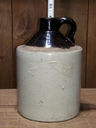 Antique Vintage 1/2 Gallon Whiskey Moonshine Stoneware Jug Crock Primitive