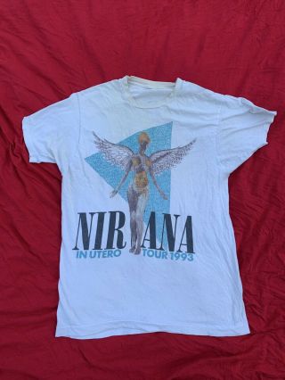 Nirvana In Utero Tour Shirt 1993 Very Rare Kurt Cobain Grail