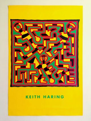 Keith Haring Estate Rare 1993 Lithograph Print Pop Art Poster " Untitled " 1988