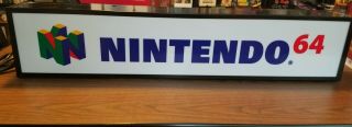Rare Nintendo 64 36in Light Up Display Video Game Sign.