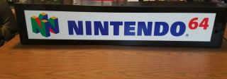 RARE NINTENDO 64 36in LIGHT UP DISPLAY VIDEO GAME SIGN. 2