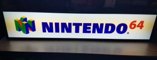 RARE NINTENDO 64 36in LIGHT UP DISPLAY VIDEO GAME SIGN. 6