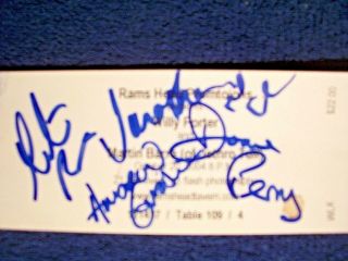 Jethro Tull Martin Barre Band Signed Autographed Concert Ticket By 4 Rare