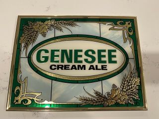 Vintage Rare Genesee Cream Ale Sign 12x16 Beer Stamped Genese Brewing Company