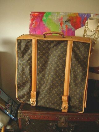 Rare Authentic Vintage Louis Vuitton Long Garment Bag Luggage Keepall Accessory