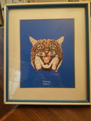 Charles Spaulding Limited Ed.  Print “bobcat” Vintage 1975 Uk Kentucky Wildcat