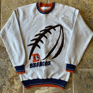 Vintage Legends Athletic Denver Broncos Rare 80s Nfl Football Sweatshirt