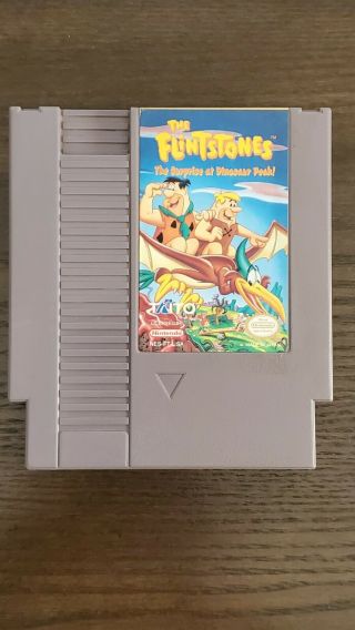 The Flintstones: The Surprise At Dinosaur Peak Nintendo Nes Rare 100 Authentic