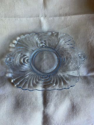 Antique Cambridge Caprice Elegant Glass Moonlight Blue Candy Dish