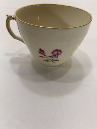 Vintage Royal Copenhagen Teacup/Saucer Floral,  Gold Trim 910 1870 2