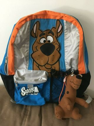 Vintage Scooby Doo Backpack Cartoon Network Rare With A Scooby Attached 1998
