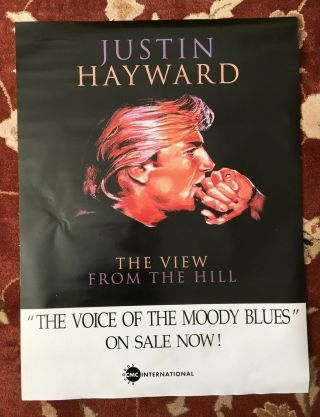 Justin Hayward View From The Hill Rare Promotional Poster Moody Blues