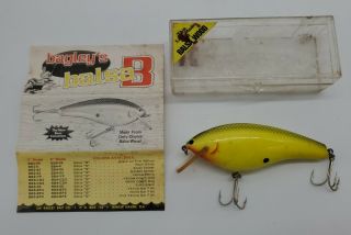 Bagley Balsa B 4 Fishing Lure 4 " Vintage Yellow
