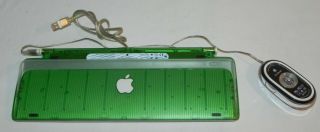 Apple Imac G3 M2452 Usb Keyboard Rare Green Color W/ Apple Pro Mouse