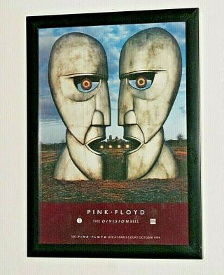 Pink Floyd Framed A4 Rare 1994 `the Division Bell` Album Promo Poster