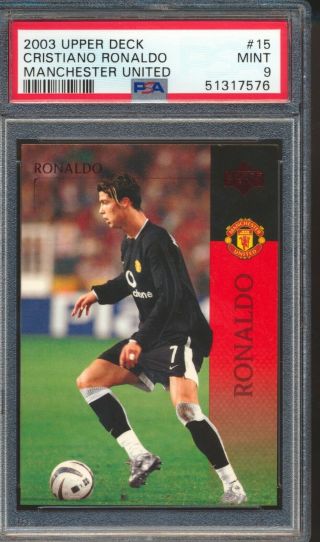 Cristiano Ronaldo 2003 Upper Deck 15 Manchester United Rc Rookie Psa 9 Rare