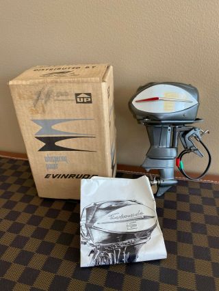 Rare Vintage K&o 1961 Evinrude 75 Hp Starflite Toy Outboard Motor With Box/instr