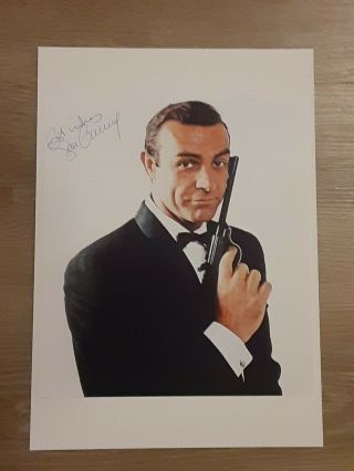 Sean Connery James Bond 007 Autographed Signed 8x12 Photo Display Very Rare