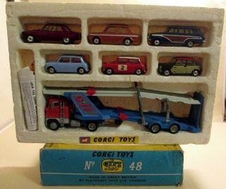 Corgi Toys,  Gift Set 48,  Ford Car Transporter & 6 Cars,  rare 2