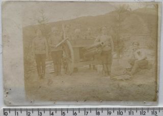 Rare Wwi Russian Imperial Army Soldiers Artillery Gun Telephone Antique Photo