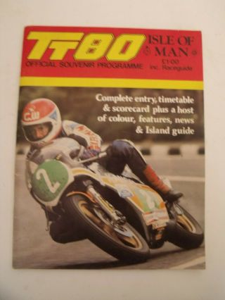 Official Guide / Programme Isle Of Man Tt Races 1980 Collectable Rare