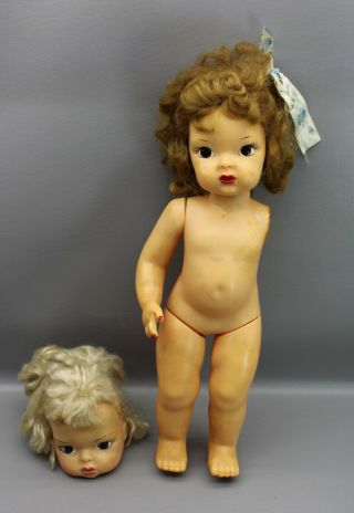 Vintage 16 " Nude Terri Lee Doll - Extra Tlc Head,  Please See Pictures