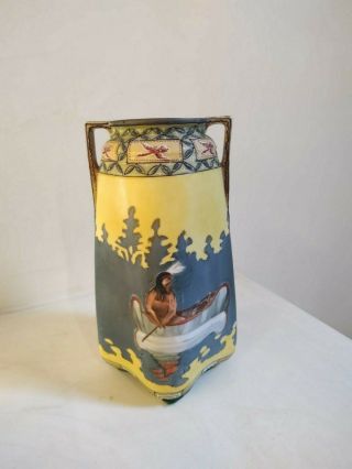 Antique Imperial Nippon Hand Painted Figure Vase,  Confirmed Delivery