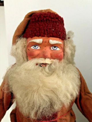Antique German Santa Claus Candy Container Woodcutter Rare Colour