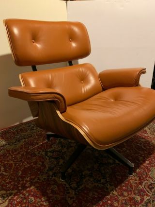 Herman Miller Eames Looking Lounge Chair And Ottoman - Tan Rare