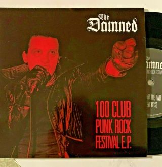 The Damned ‎– 100 Club Punk Rock Festival E.  P Rare 7 " Near