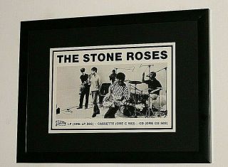The Stone Roses Framed A4 1989 Debut Album Band Promo Rare Art Poster