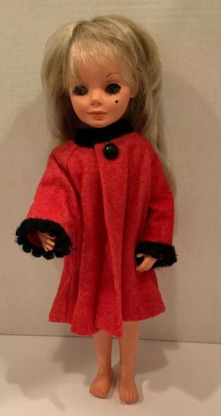 Red/black Coat For 17 " Furga Alta Moda S Doll Or Ideal Crissy - No Doll 11