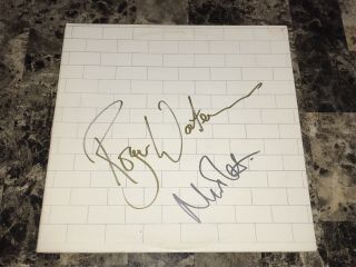 Pink Floyd The Wall Rare Roger Waters & Nick Mason Signed Vinyl Record Cover Psa
