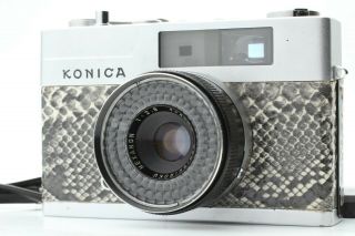 【exc,  4】 Konica Ee Matic 35mm Camera Hexanon 40mm F/2.  8 Rare Pattern From Japan