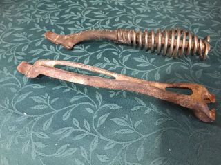 Vintage Wood Stove Lid Lifter Spiral Wrapped & Plain Stover 66