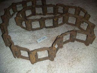 Vintage Industrial Machine Sprocket Gear Square Flat Link Chain Upcycle Decor 3